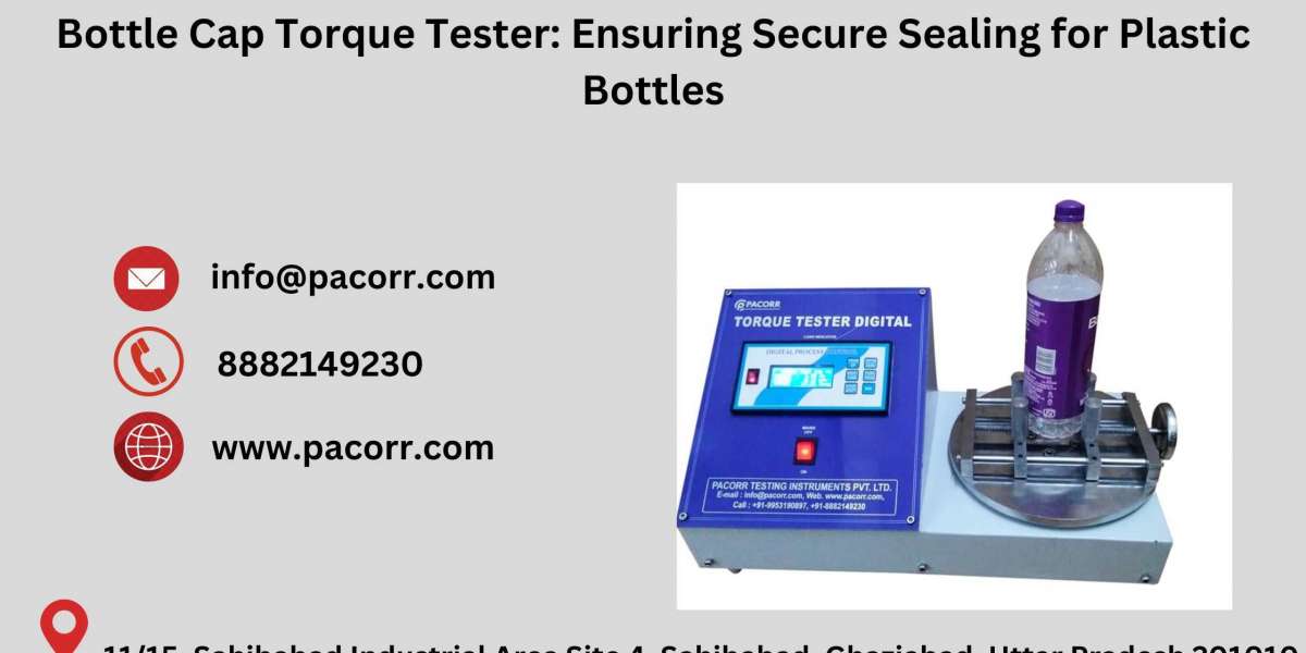 Ensure Optimal Packaging Quality with Pacorr’s Advanced Bottle Cap Torque Tester