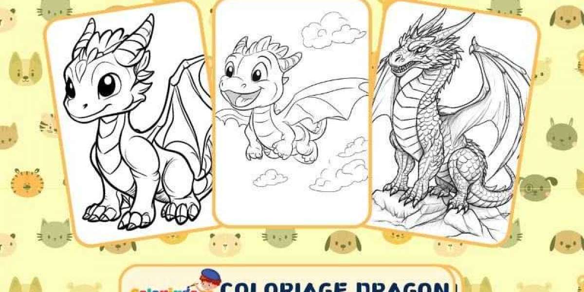 Coloriage Enfants - Hướng dẫn vẽ tranh , tô màu Coloriage Dragon