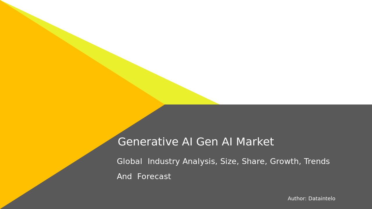 Request For Sample of Generative AI (Gen AI) Market Report | Global Forecast From 2025 To 2033