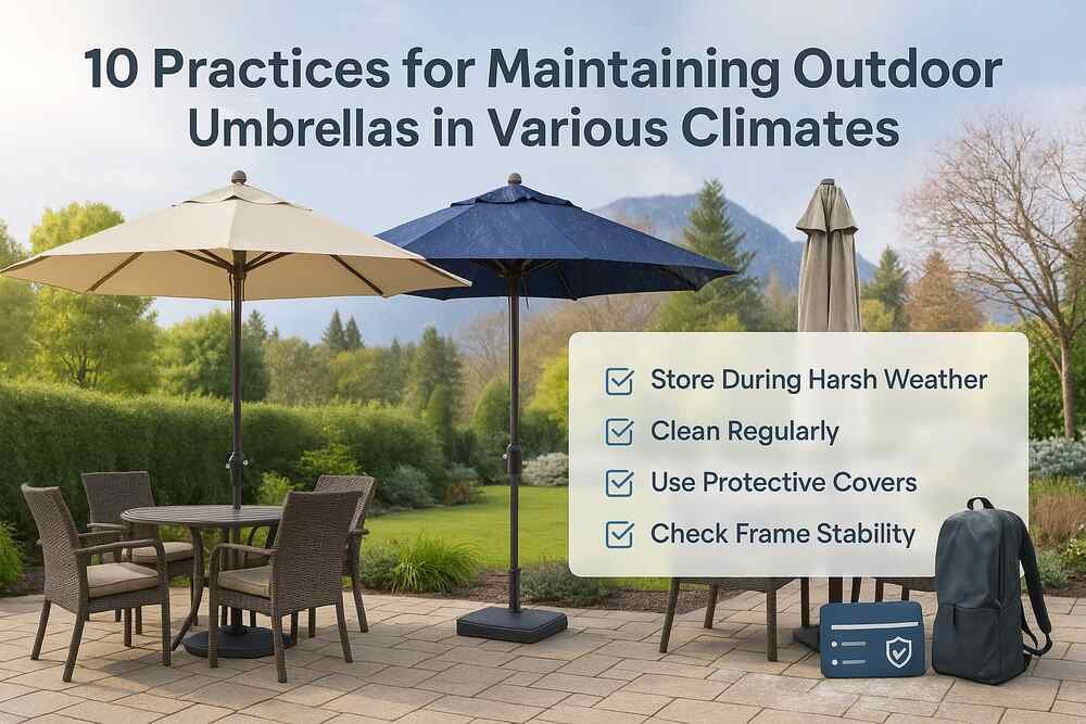 What Are 10 Practices For Maintaining Outdoor Umbrellas In Various Climates?