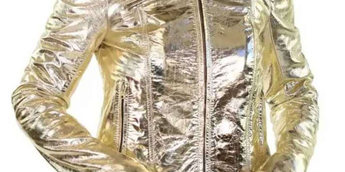 Shine in Style: Rocking the Iconic Gold Metallic Leather Jacket